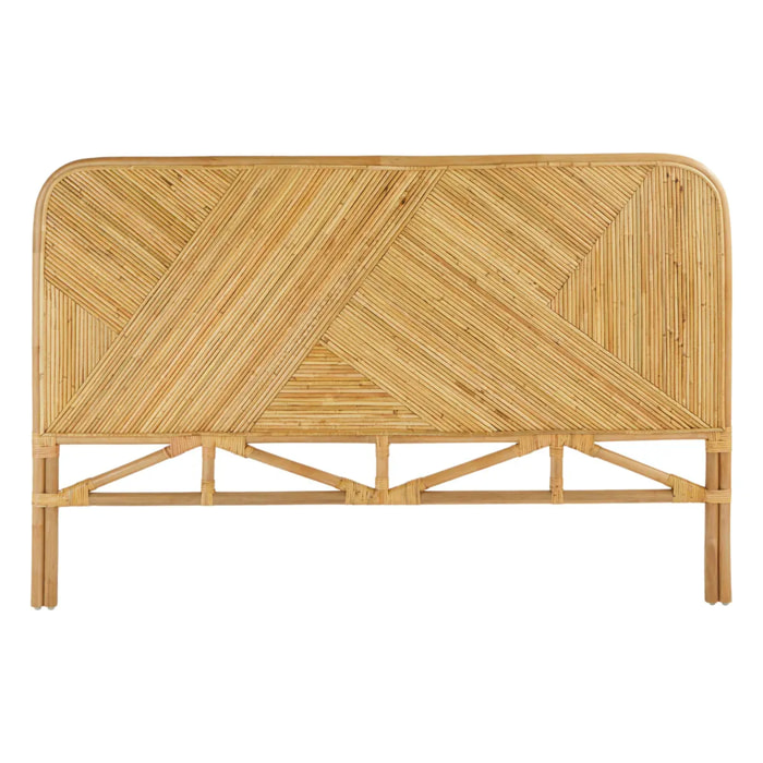 Tête de lit "Tanae" rotin beige 160x105cm