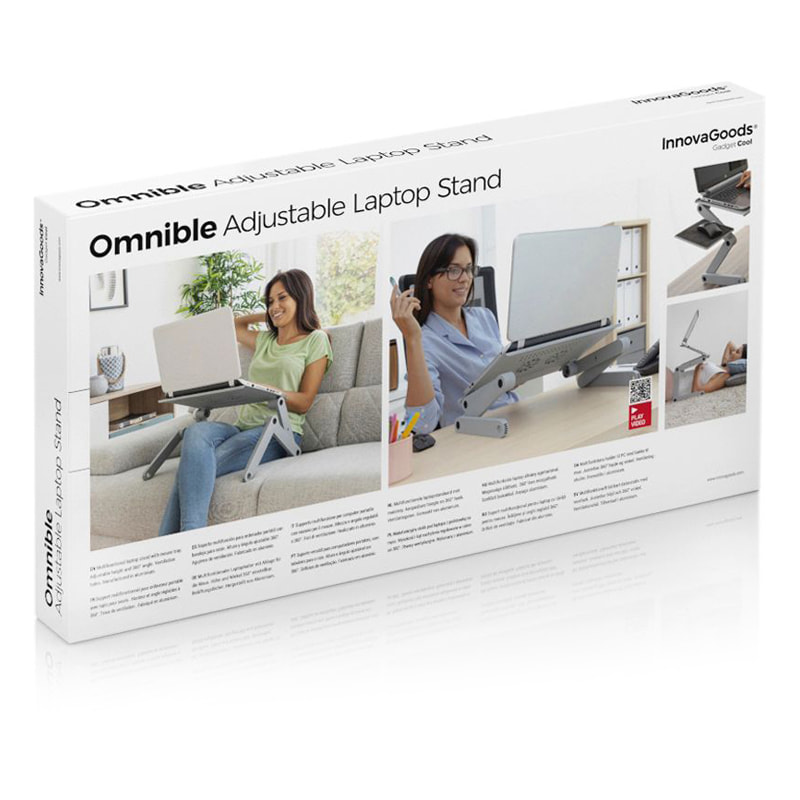 Tavolo Regolabile Multifunzione per Computer Portatile Omnible - Grigio