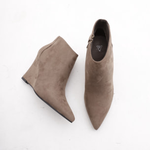 STIVALETTO ZEPPA TAUPE