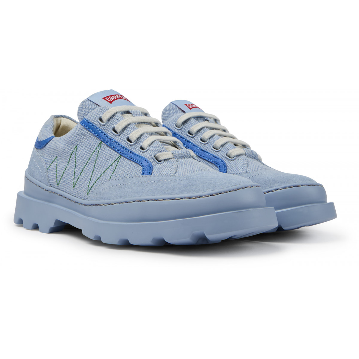 Scarpe stringate - CAMPER Brutus - Blu - Cotone/Pelle