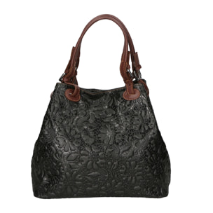 Borsa a mano da donna - Modello Elenia - Vera pelle - 33.0 x 29.0 x 16.0 cm