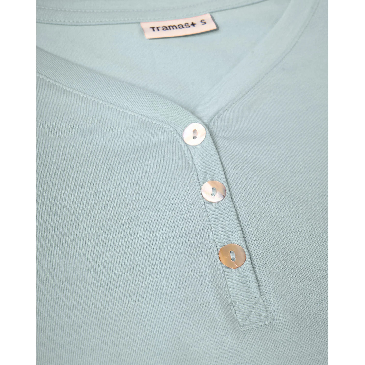 Pigiama lungo in cotone con scollo a V doce azzurro acqua