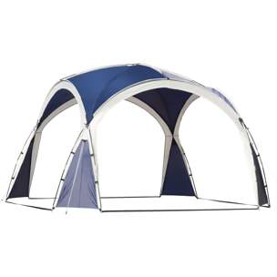 Toldo de Refugio 3,5x3,5 m Toldo Camping Plegable con Gancho Bolsa de Transporte Impermeable y Protección UV para Terraza Playa Picnics Azul