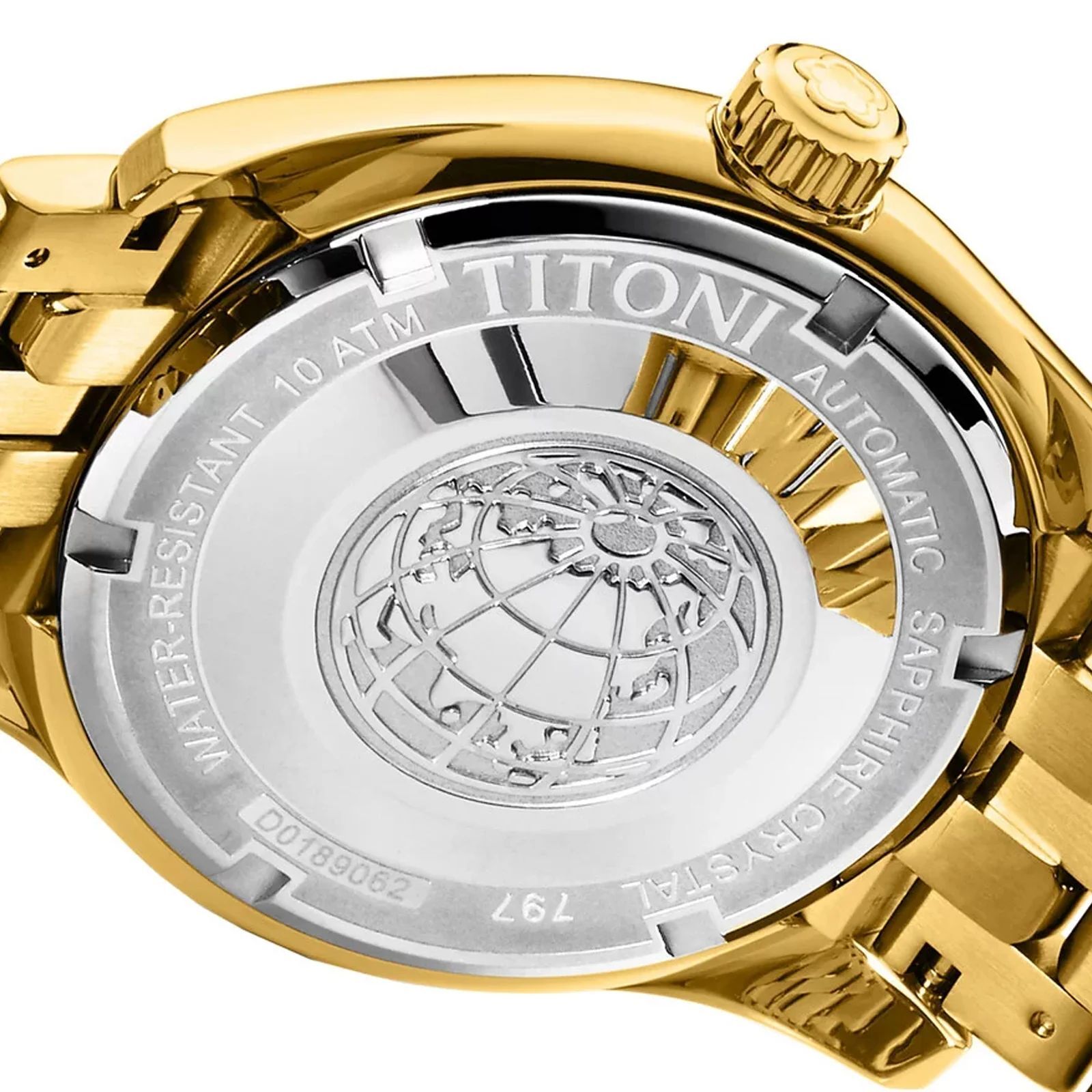 Reloj Titoni 797G-DB-541 Hombre Analogico Automatico con Correa de Acero inoxidable