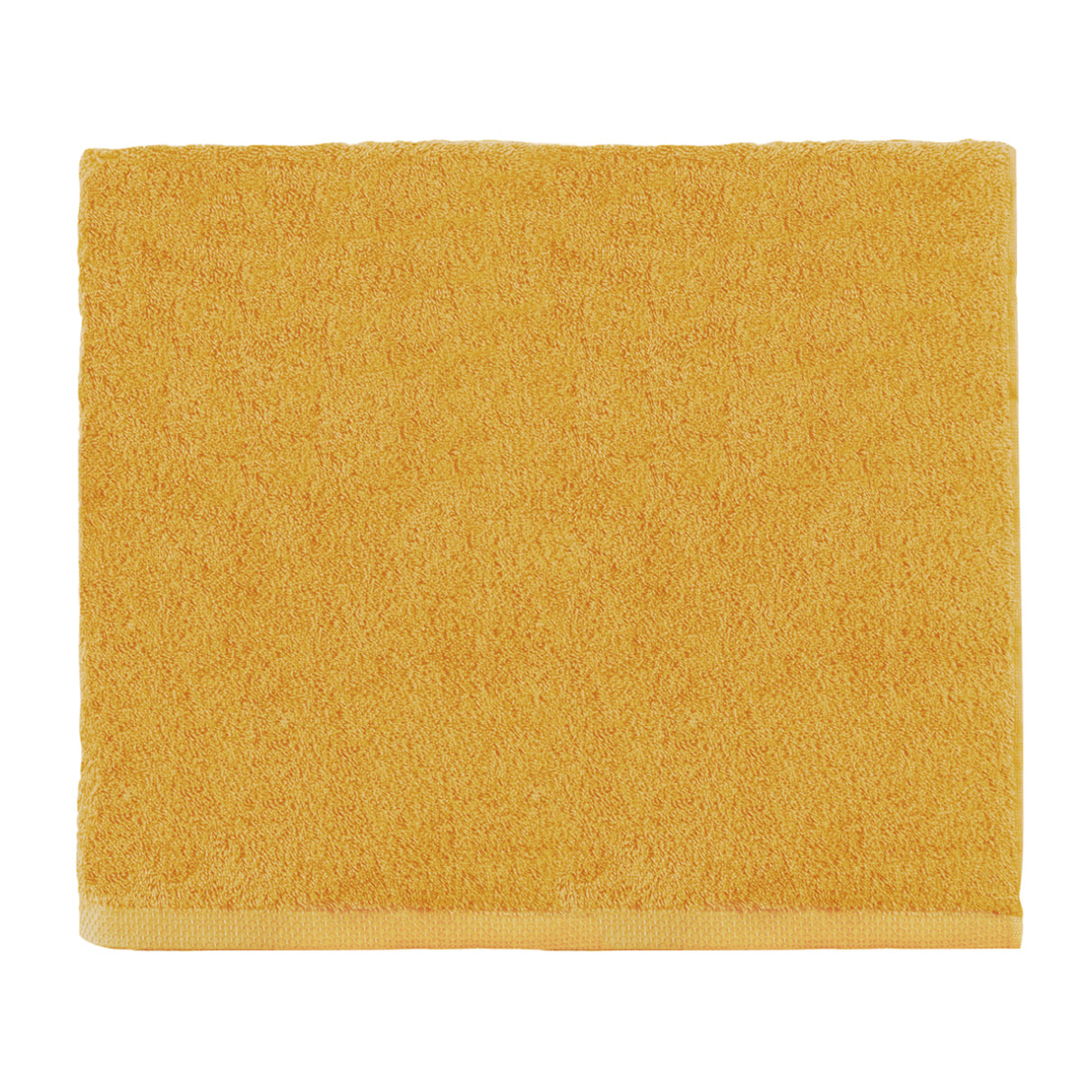 Serviette invitée unie en coton, AQUA, Jaune Safran