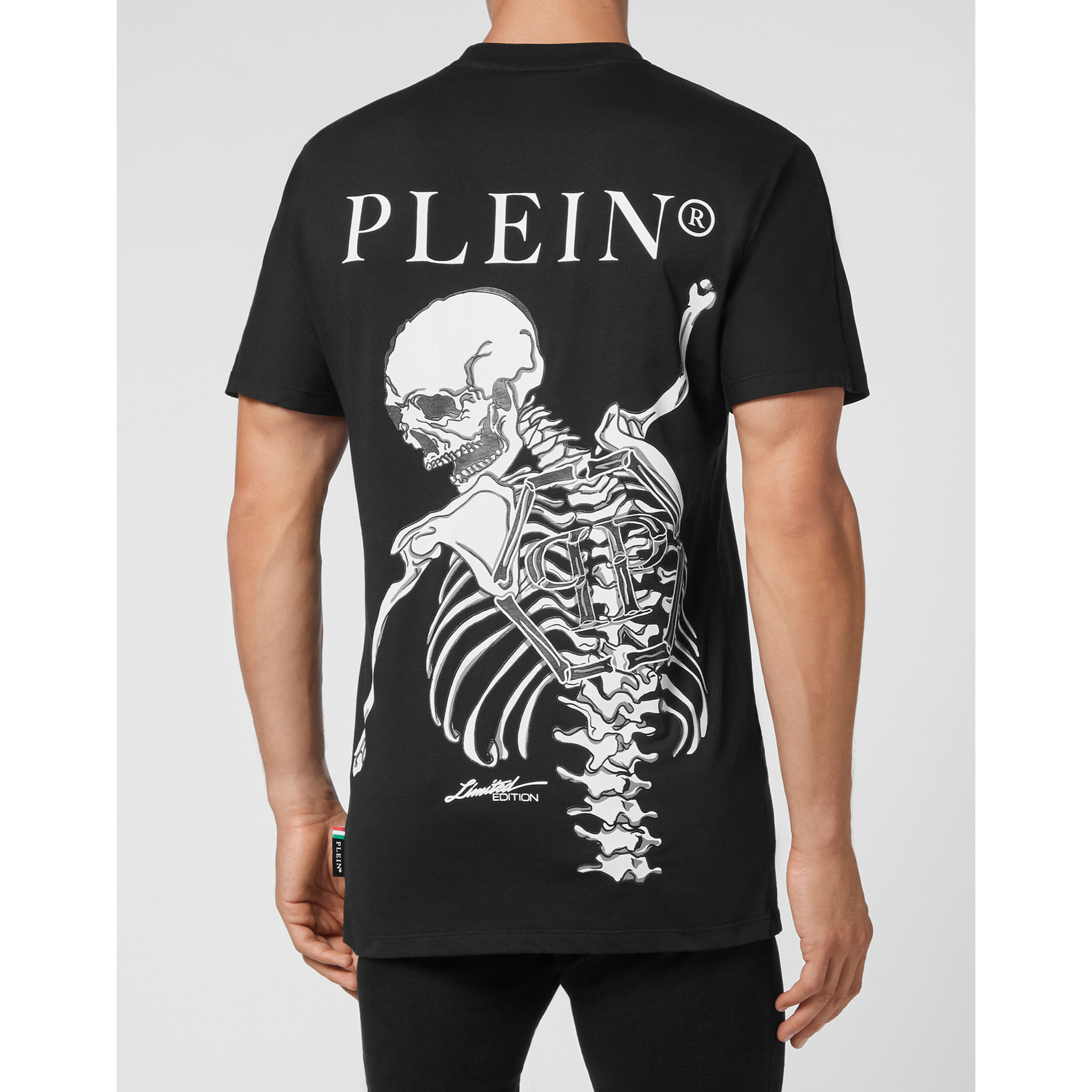 PHILIPP PLEIN T-Shirt Round Neck SKELETON