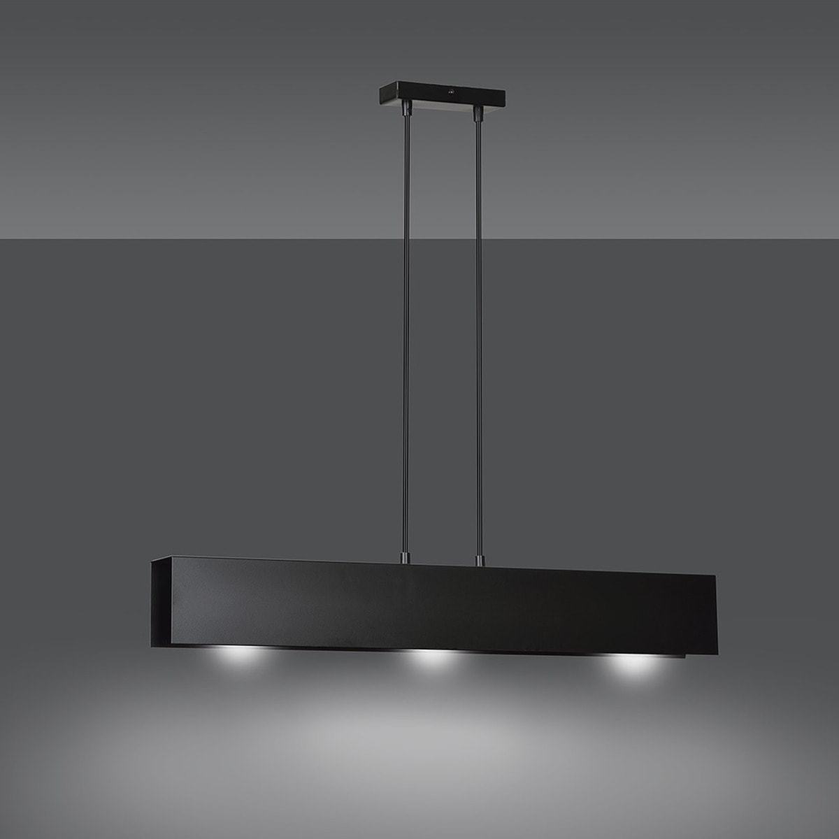 Lampada a sospensione GENTOR in acciaio nero opaco