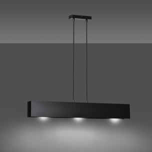 Lampada a sospensione GENTOR in acciaio nero opaco