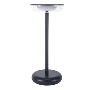 FORLIGHT Pomer Sobremesa exterior en negro con luz led blanco cálido 3000K