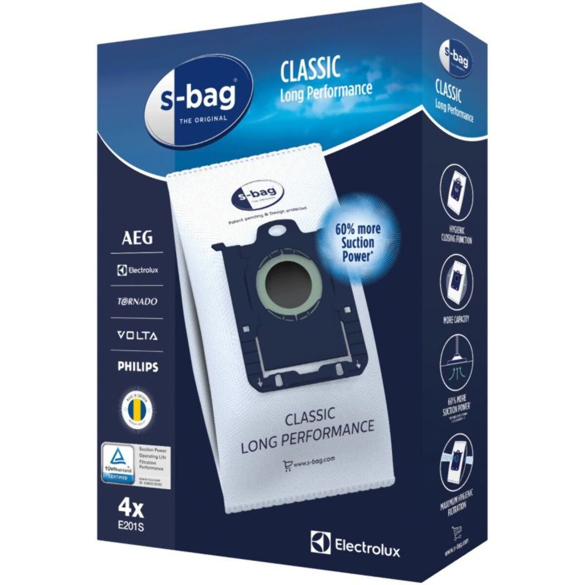 Sac aspirateur ELECTROLUX E201S S bag Classic Long Performance