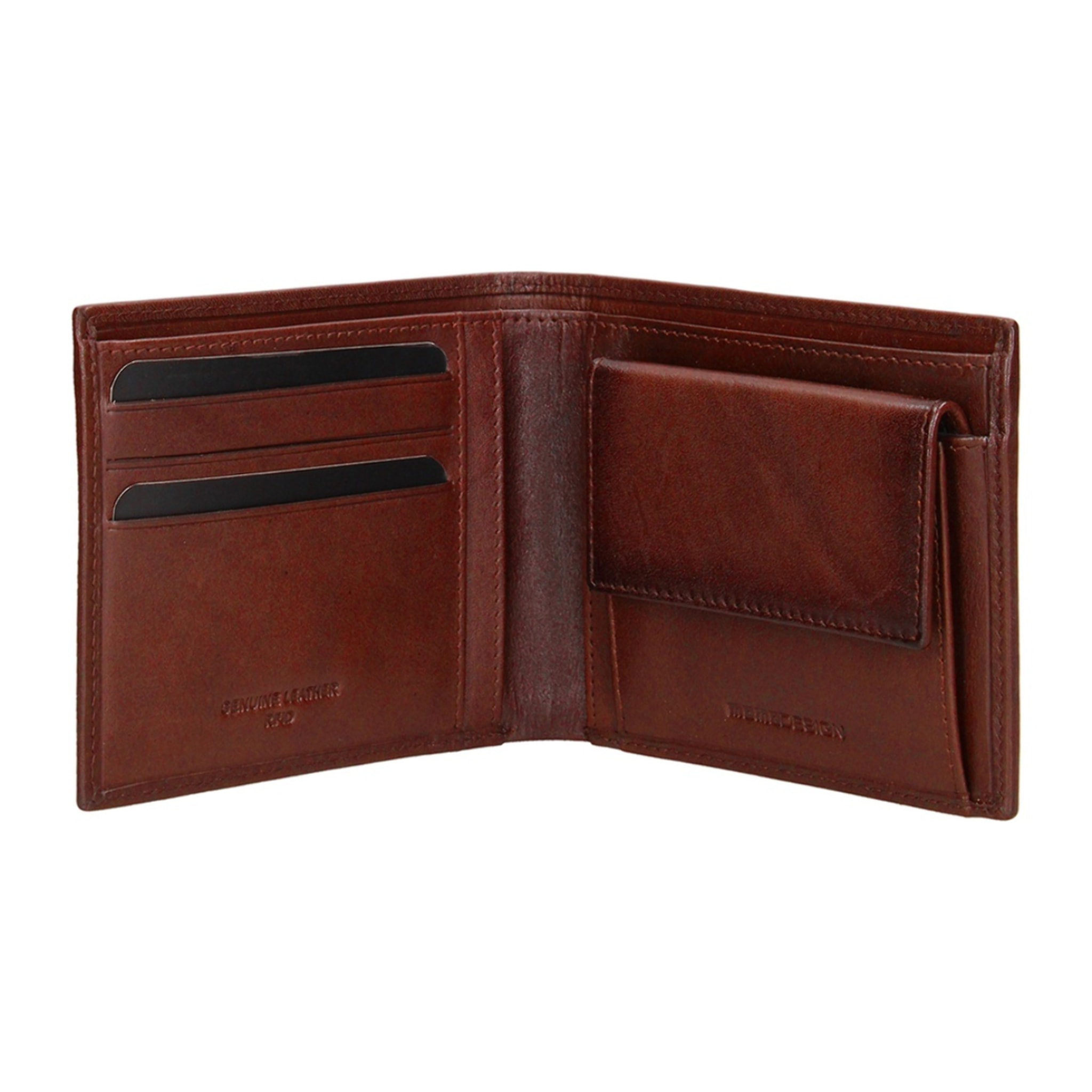 Portafoglio uomo in vera pelle - Modello Valerian Nova - Casual - 12.0 x 9.7 x 2.0 cm