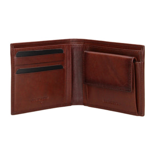 Portafoglio uomo in vera pelle - Modello Valerian Nova - Casual - 12.0 x 9.7 x 2.0 cm