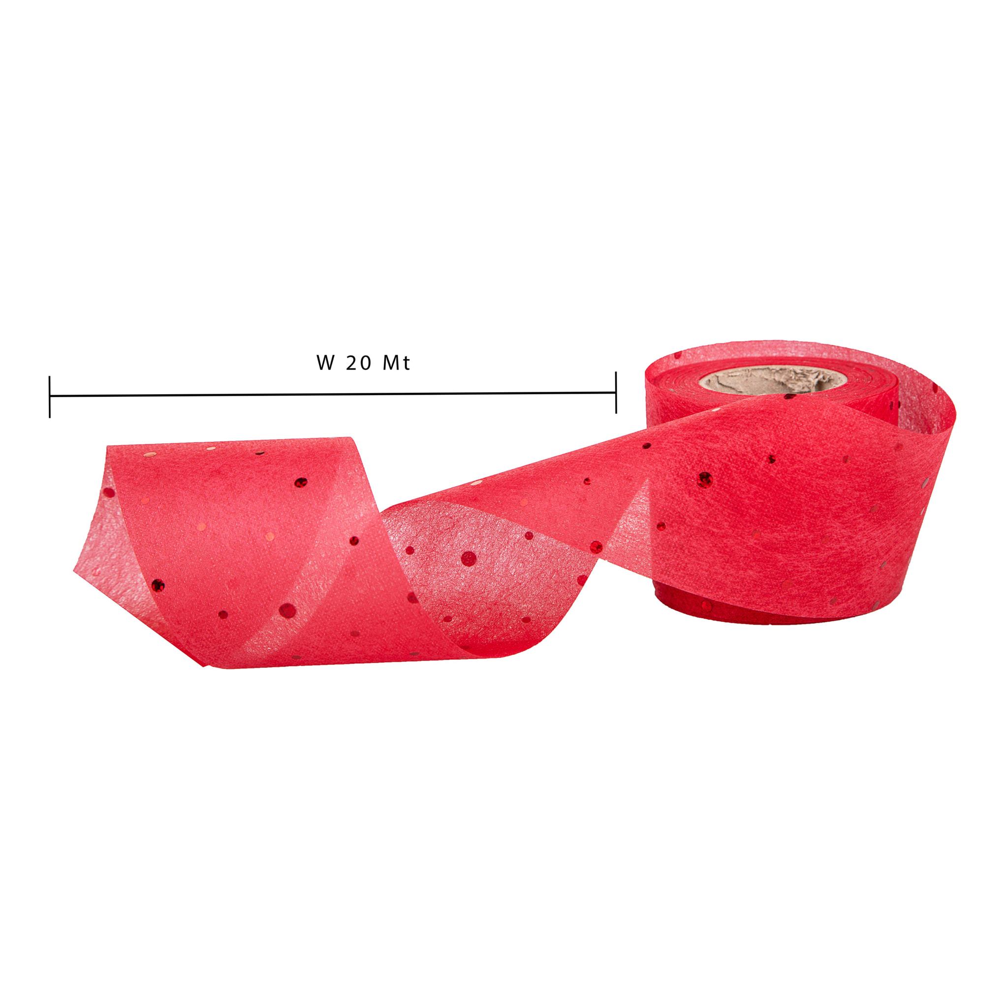 Picasso Nw 6 Cm 20 Mt**Sc - Pezzi 6 - 2000X6X0,01cm - Colore: Rosso - Bianchi Dino - Articoli Natalizi