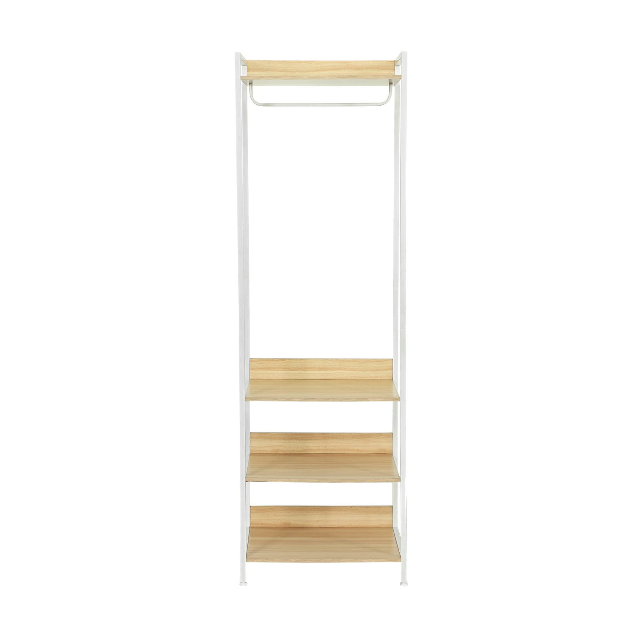 Module dressing blanc avec 1 penderie et 3 étagères. L 60 x P 48 x H 190 cm