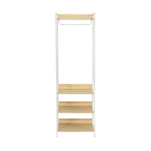 Module dressing blanc avec 1 penderie et 3 étagères. L 60 x P 48 x H 190 cm