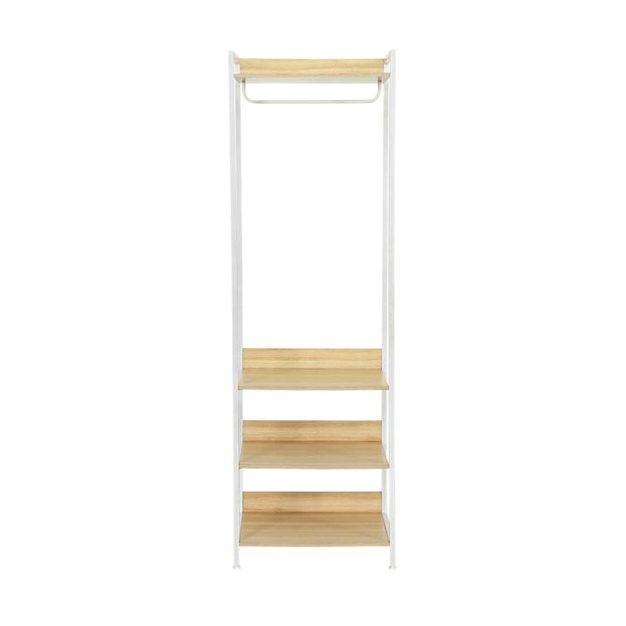 Module dressing blanc avec 1 penderie et 3 étagères. L 60 x P 48 x H 190 cm