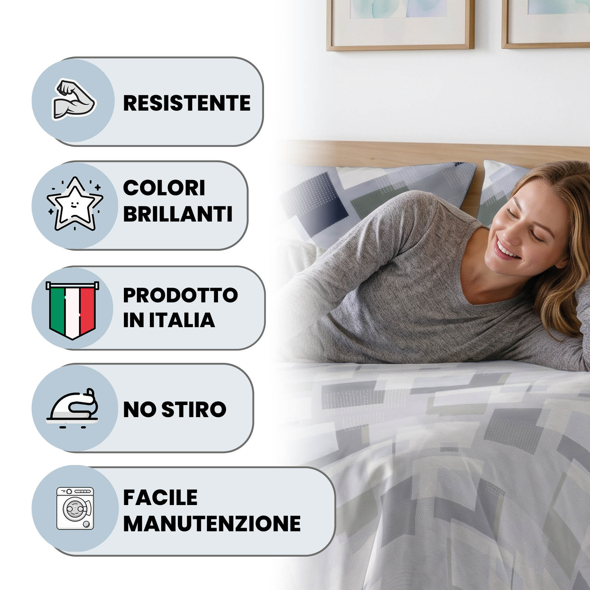 COMPLETO LETTO INFINITY - 100% Microfibra