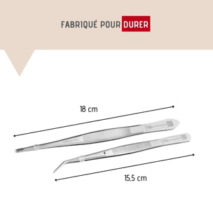 Lot de 2 pinces à dresser inox 18 et 15,5 cm FM Professional Pâtisserie