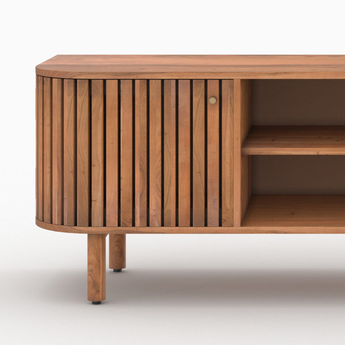 Meuble TV en bois d'acacia 145 cm - Paola