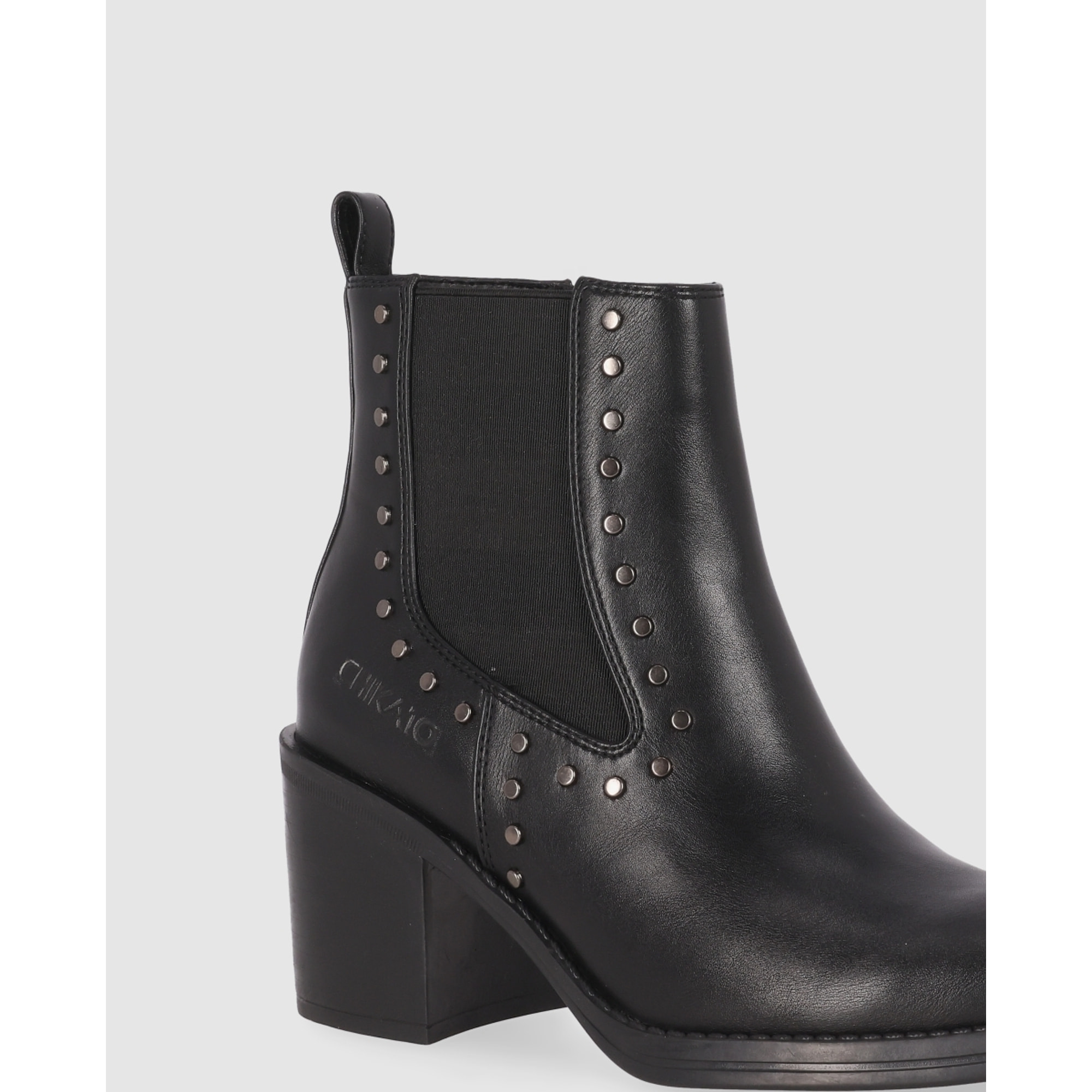 Botines - Negro - Tacón: 7 cm