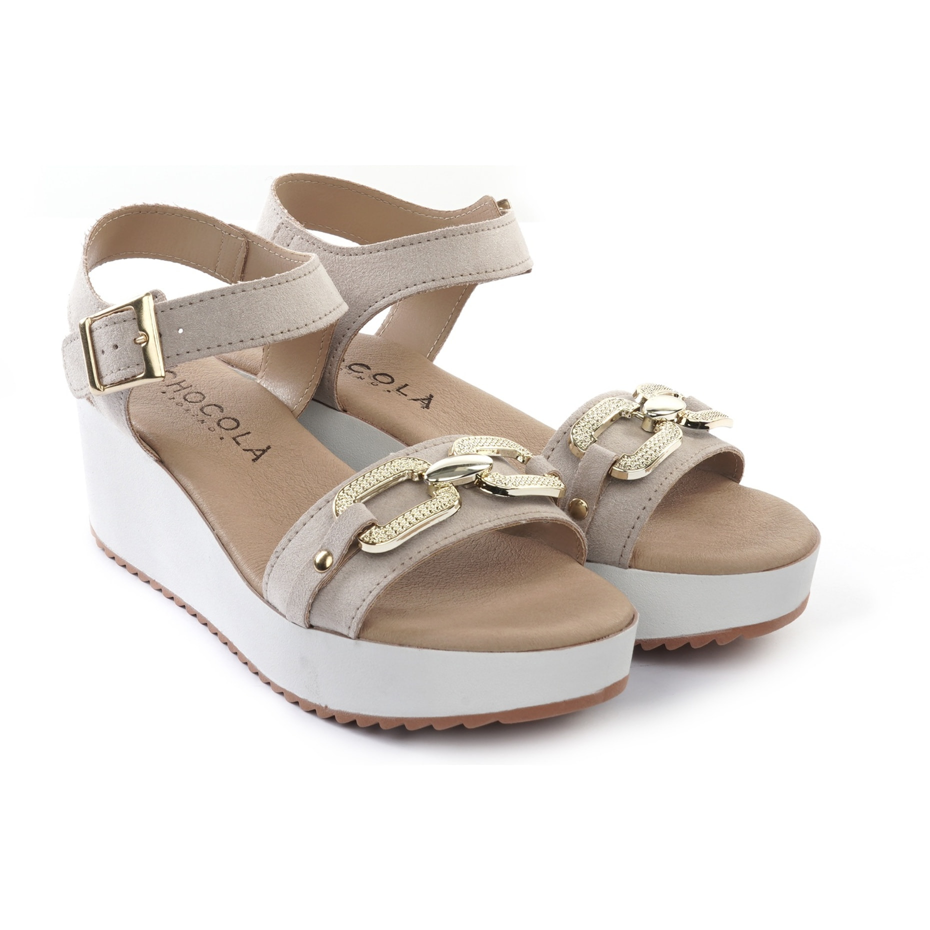 SANDALO ZEPPA CATENA BEIGE