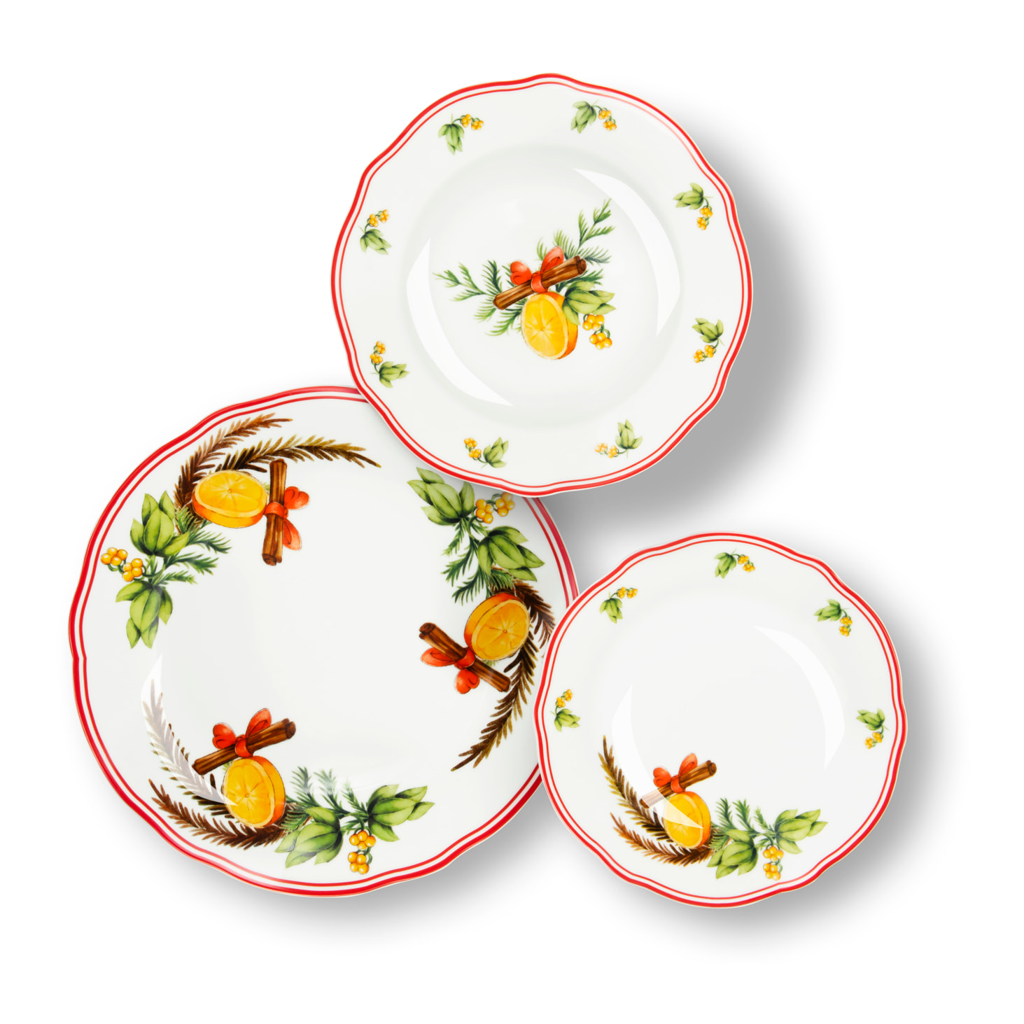 Service 18 assiettes Excelsa Cinnamon, porcelaine, multicolore