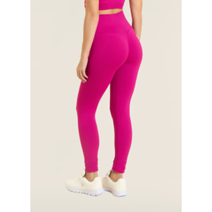 Leggings 7/8 a vita altissima in tessuto seamless a costine