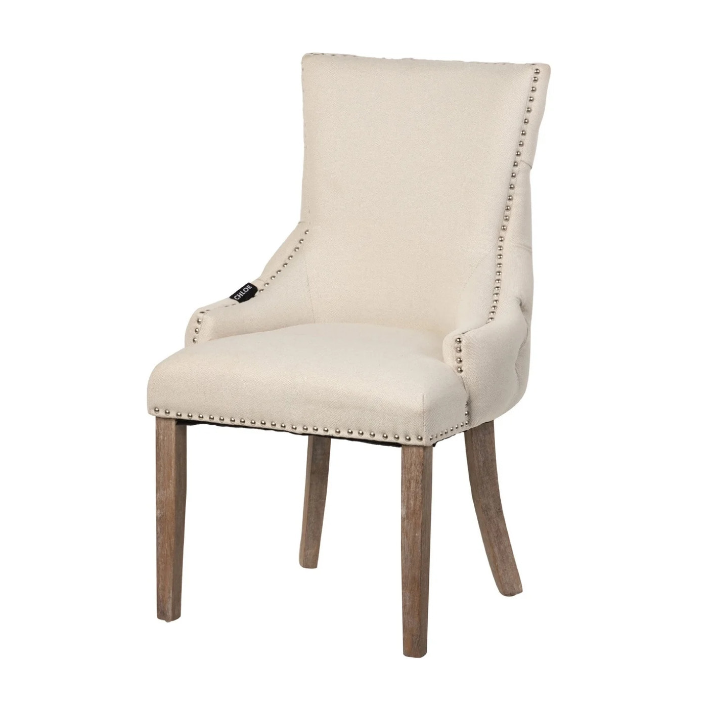 Silla Lino Capitone Beige Richmond 63x63x98 Cm