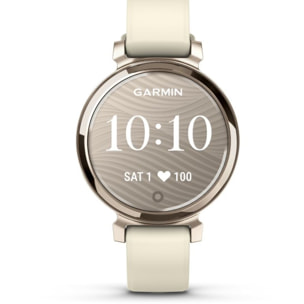 Tracker d'activité GARMIN Lily 2 Cream Gold bracelet blanc coco