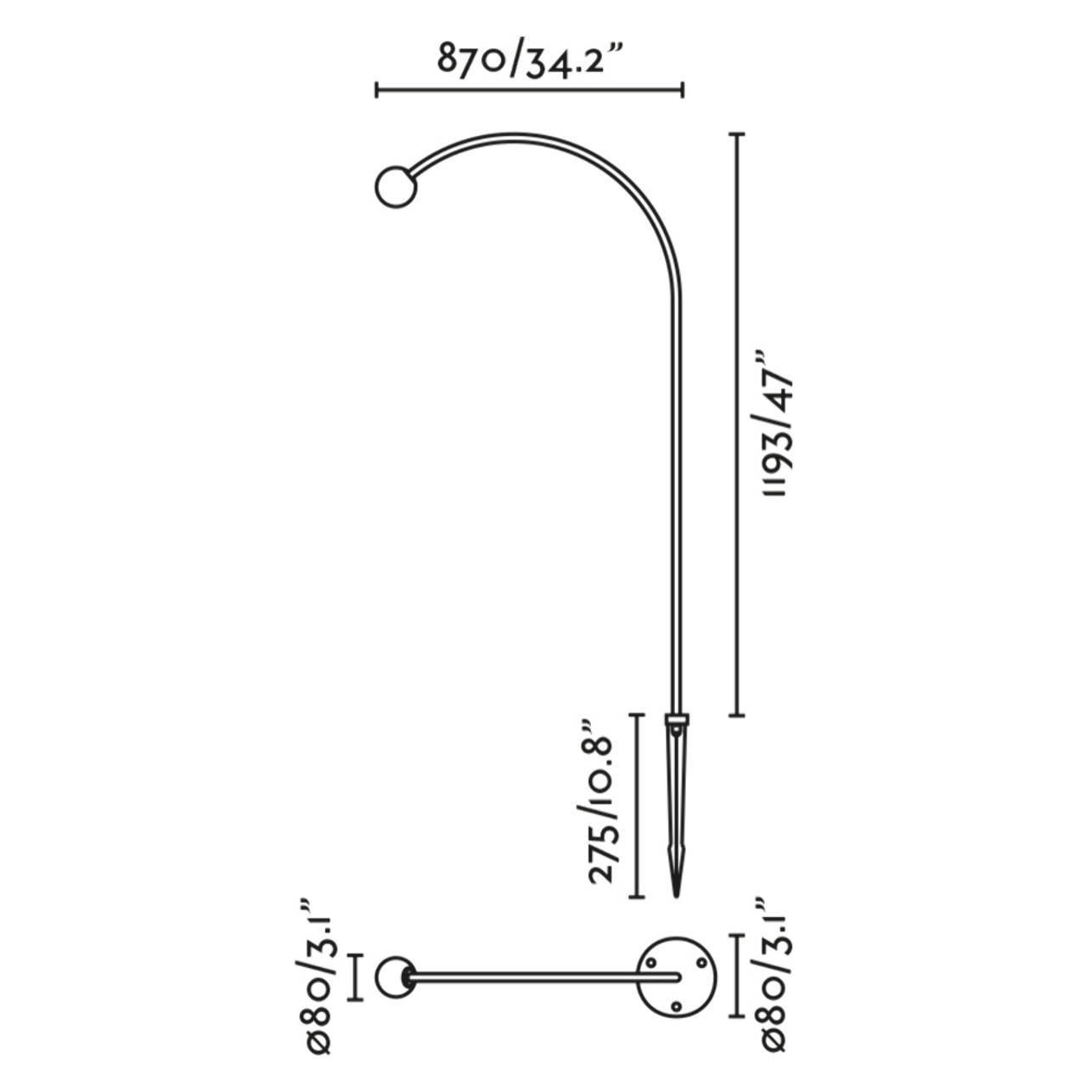 CUCA 1193 Lampada pichetto nero 24V