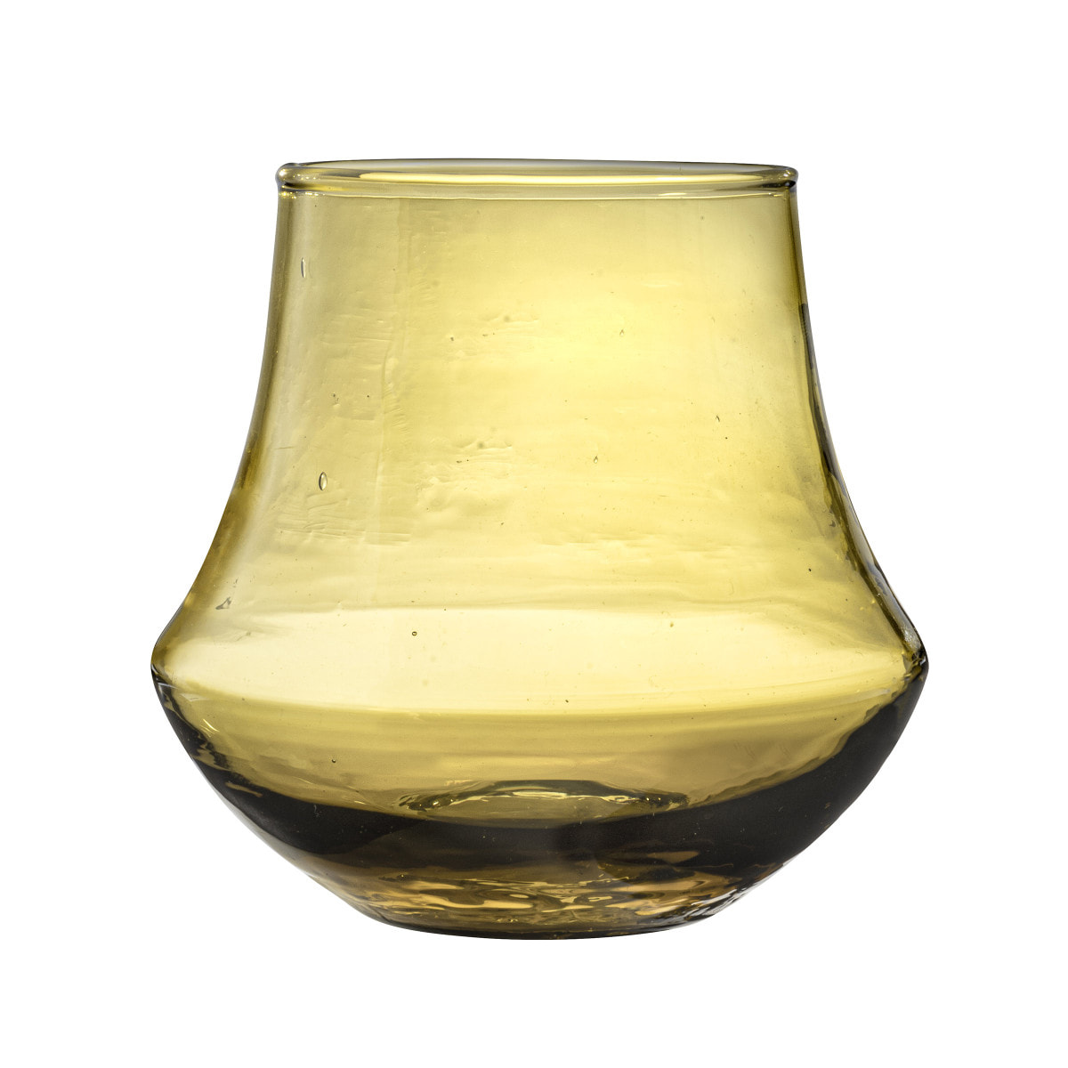 Nour Ámbar - Juego de 6 vasos de degustación de 28 cl en vidrio reciclado soplados a mano