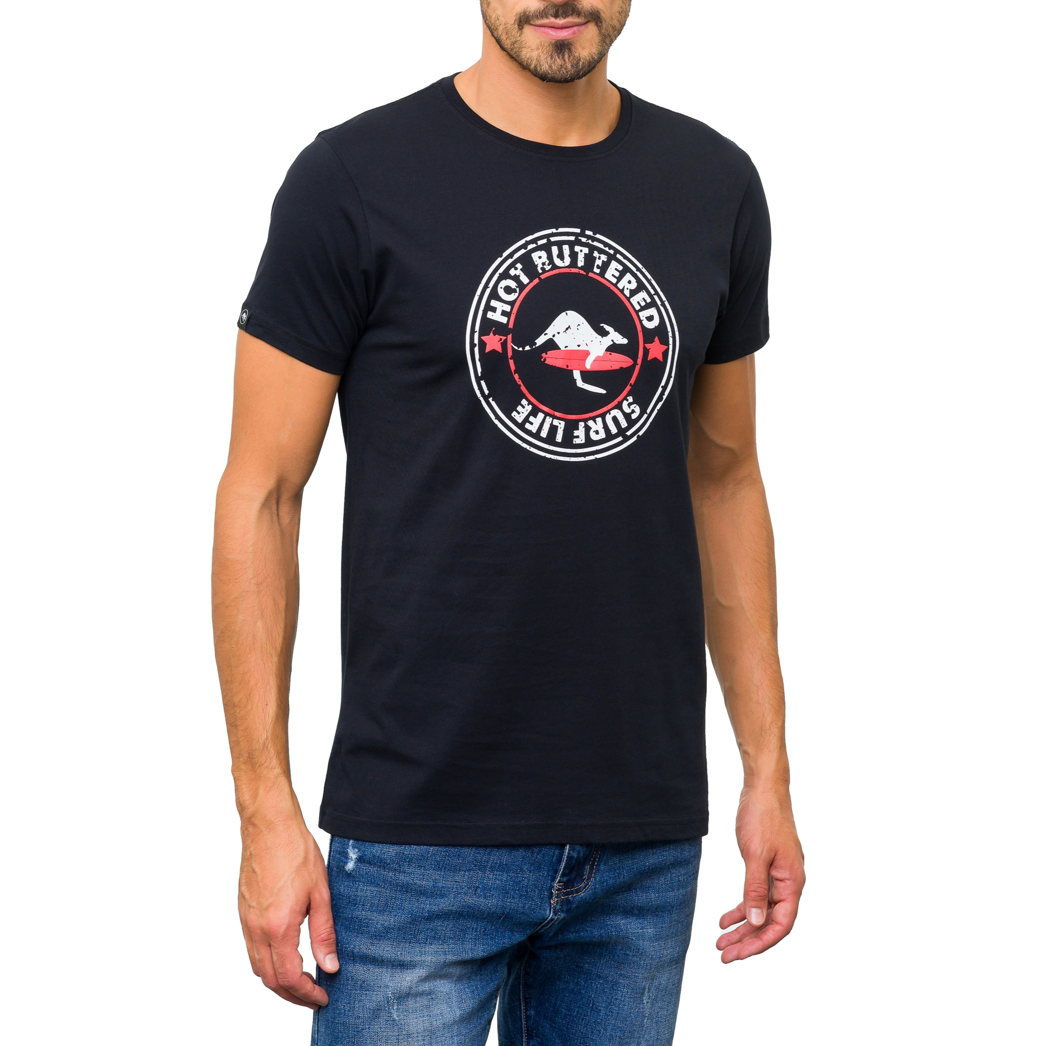 Camiseta de algodón 150 gr Hot Buttered Surflife Negro