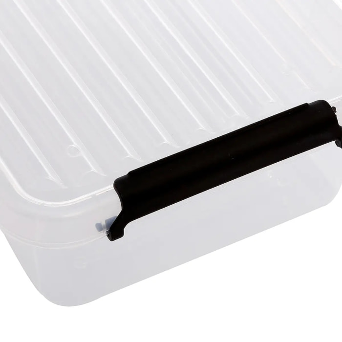 Boîte de Rangement Basse avec Couvercle 3L Clip N' Box