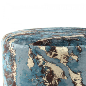 Tabouret semi artisanal motif floral SAGI