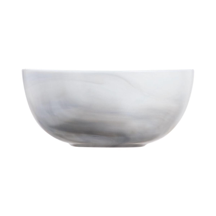 6 coupelles grises effet marbré aléatoire 12 cm Diwali Marble Granit - Luminarc