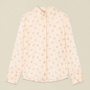 Oltre - Camicia con stampa floreale - Beige