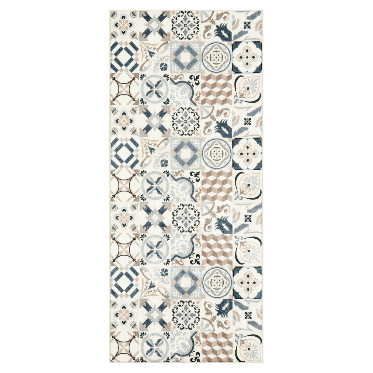 Tapis de cuisine motif carreaux de ciment MOJO