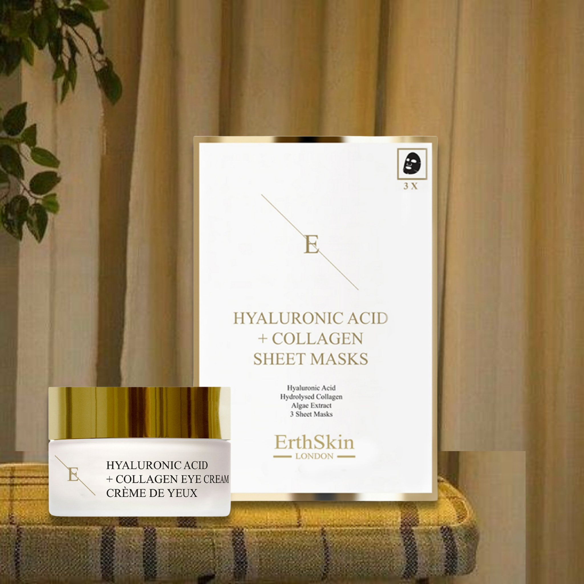 Set de mascarilla hidratante y crema para ojos