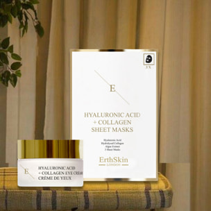 Set de mascarilla hidratante y crema para ojos