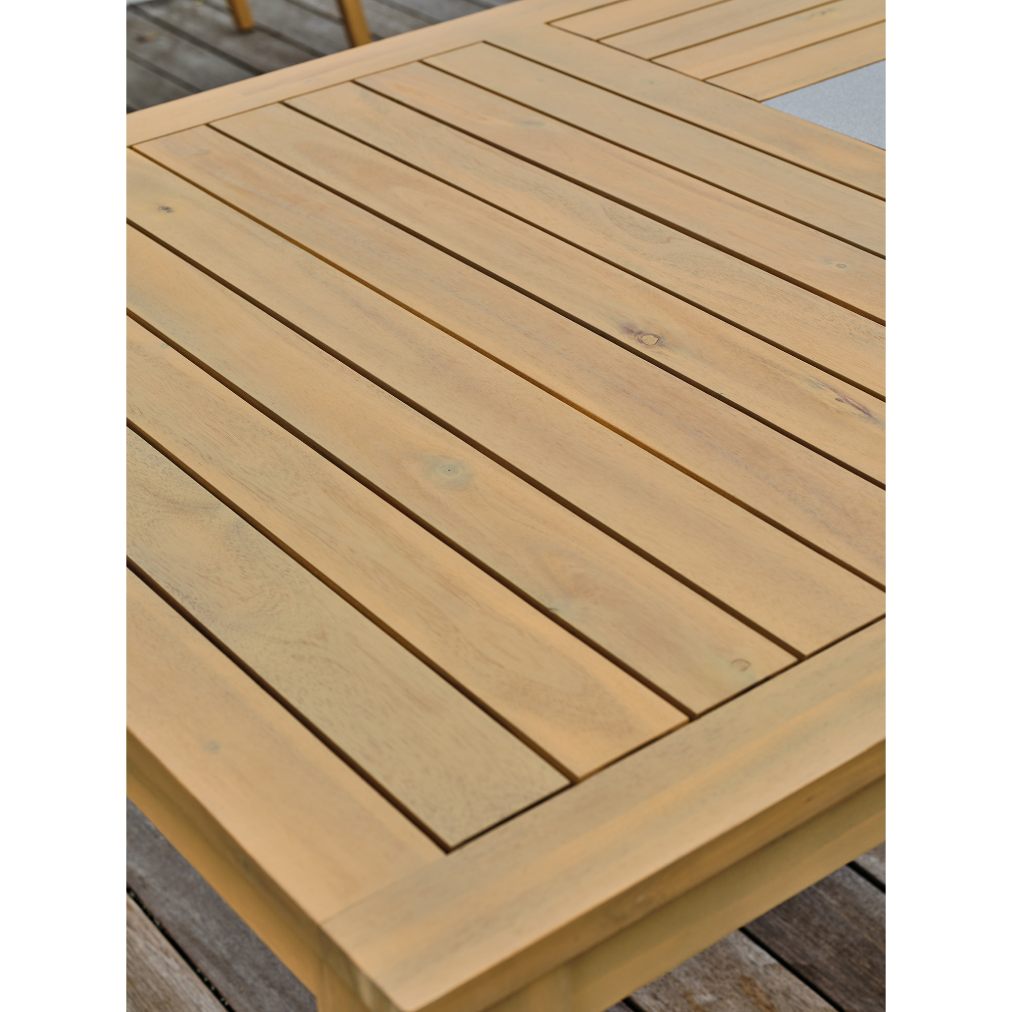 SULLANA - Ensemble repas de jardin 8 places en bois d'acacia