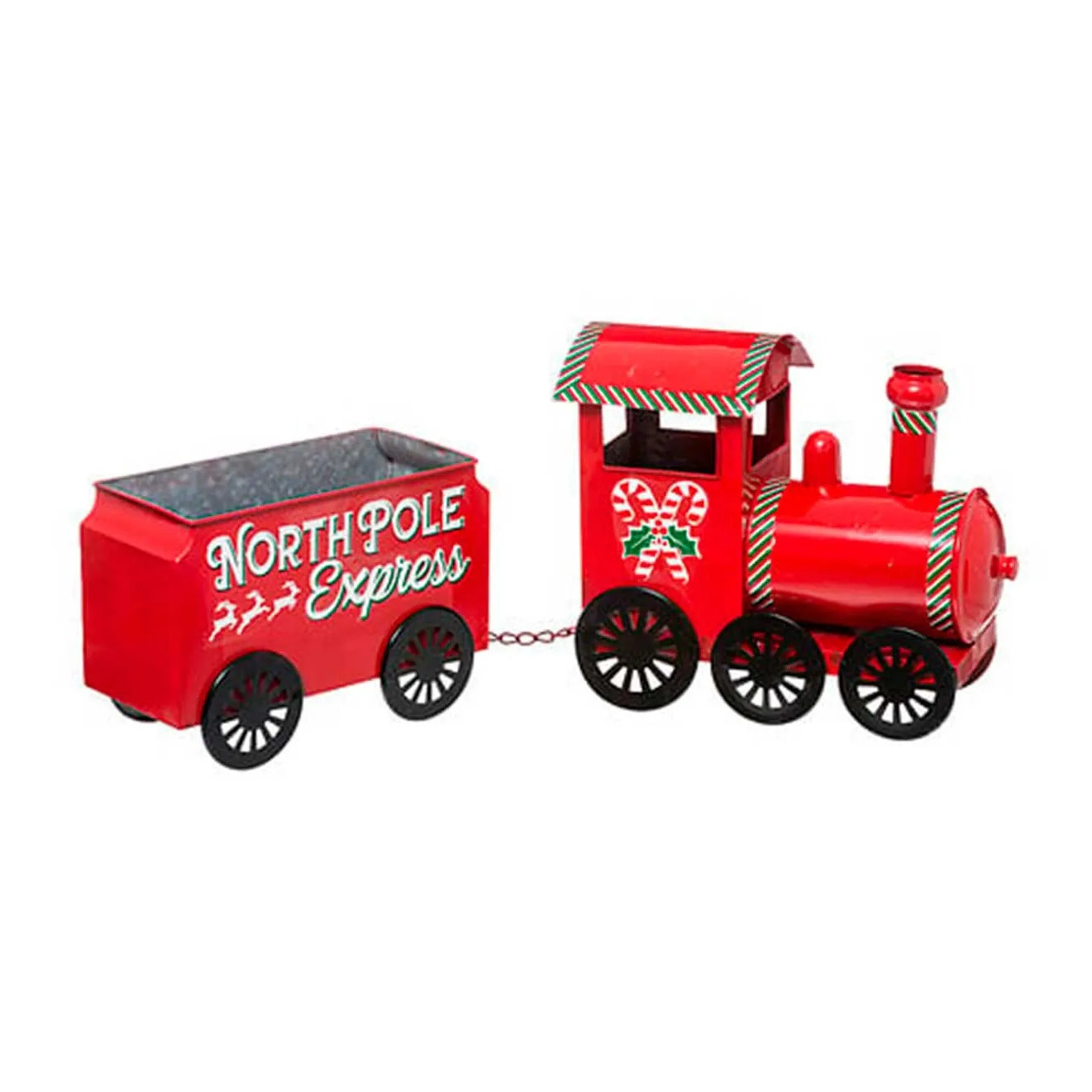 Tren navidad laponia rojo