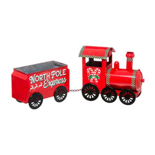 Tren navidad laponia rojo