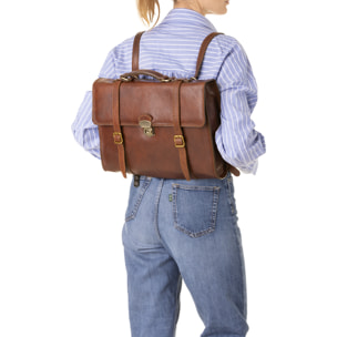 Zaino  unisex In Vera pelle Made in Italy 37x28x9 cm