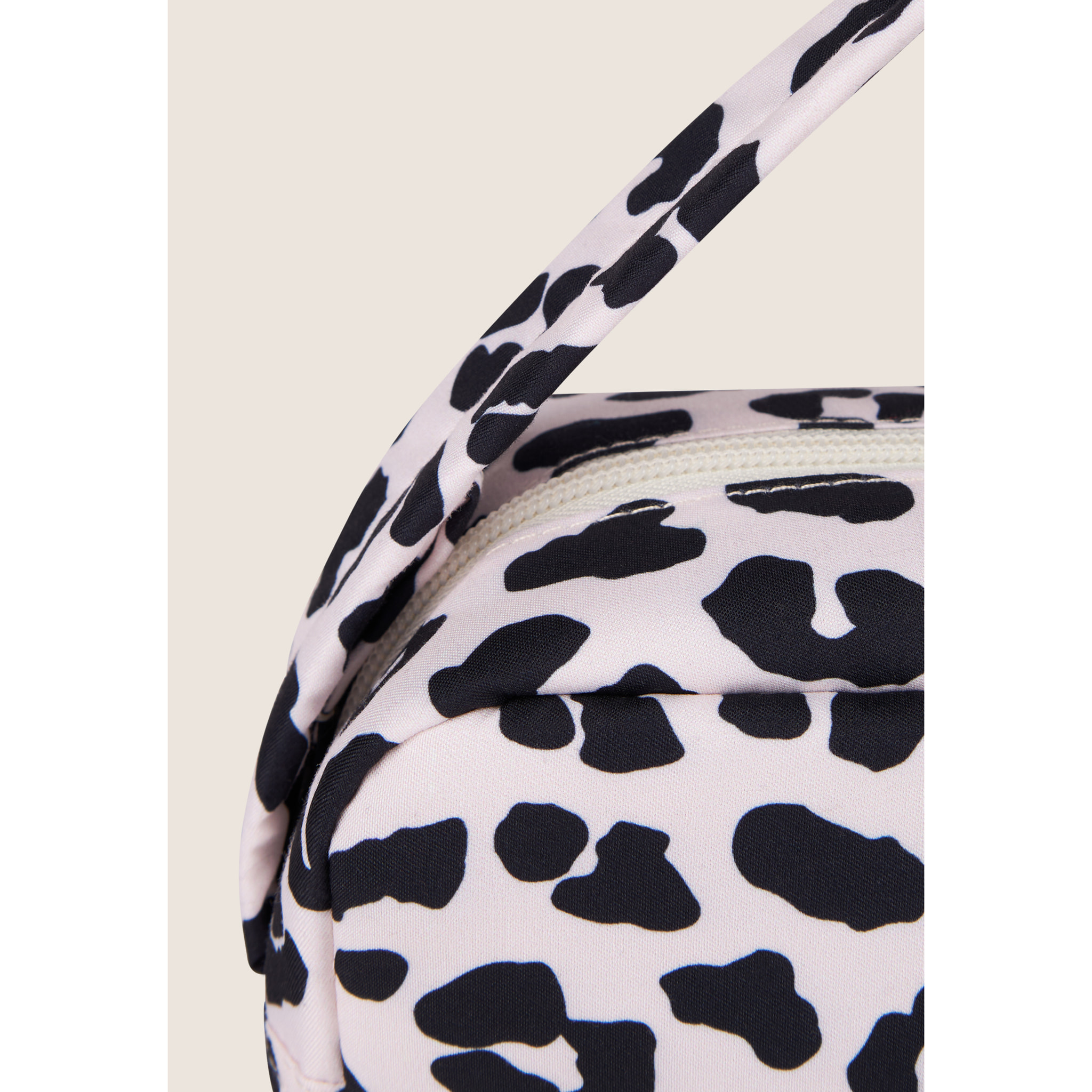 Borsa a spalla leopardata in poliestere con logo FREDDY