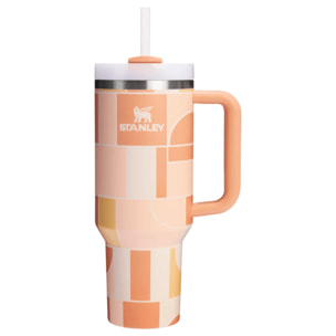 Botella de agua Isotermica - 1,18L - QUENCHER® H2.O FLOWSTATE™ TUMBLER - Apricot Court Geo