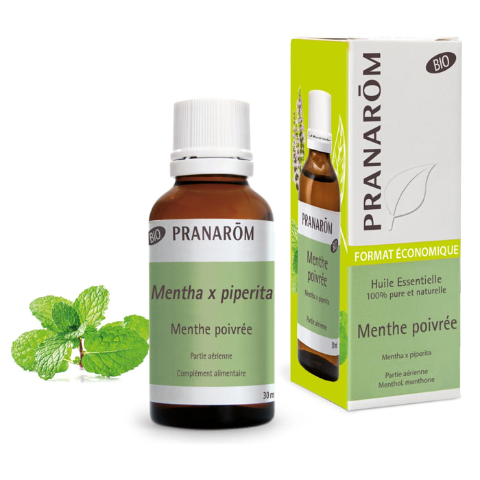 Pranarom - Huile Essentielle de Menthe poivrée - grand format - Bio - 30 ml