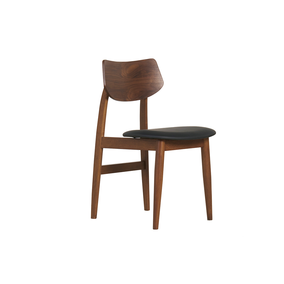 Chaises design en bois foncé et noir (lot de 2) ELION