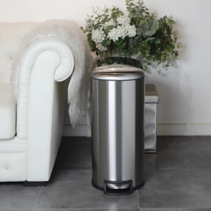 Poubelle à pédale inox FULLER argent 40L