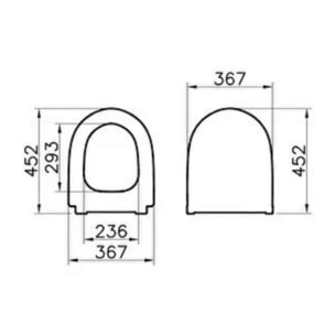 Abattant WC slim fermeture frein de chute Sento blanc mat