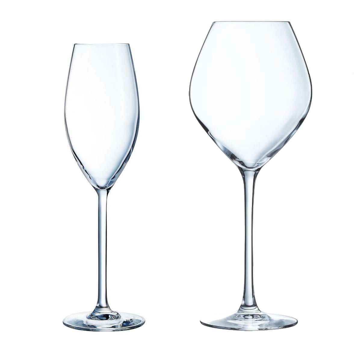 Set de platos 12 piezas Cheer Up Copas de vino 47cl  y Copas de Champan - Chef et Sommelier